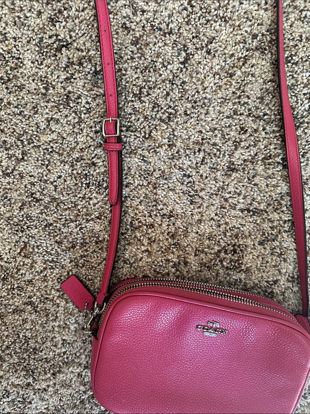 Coach Pink Pebbled Leather Crossbody Bag - Picture 7 of 7